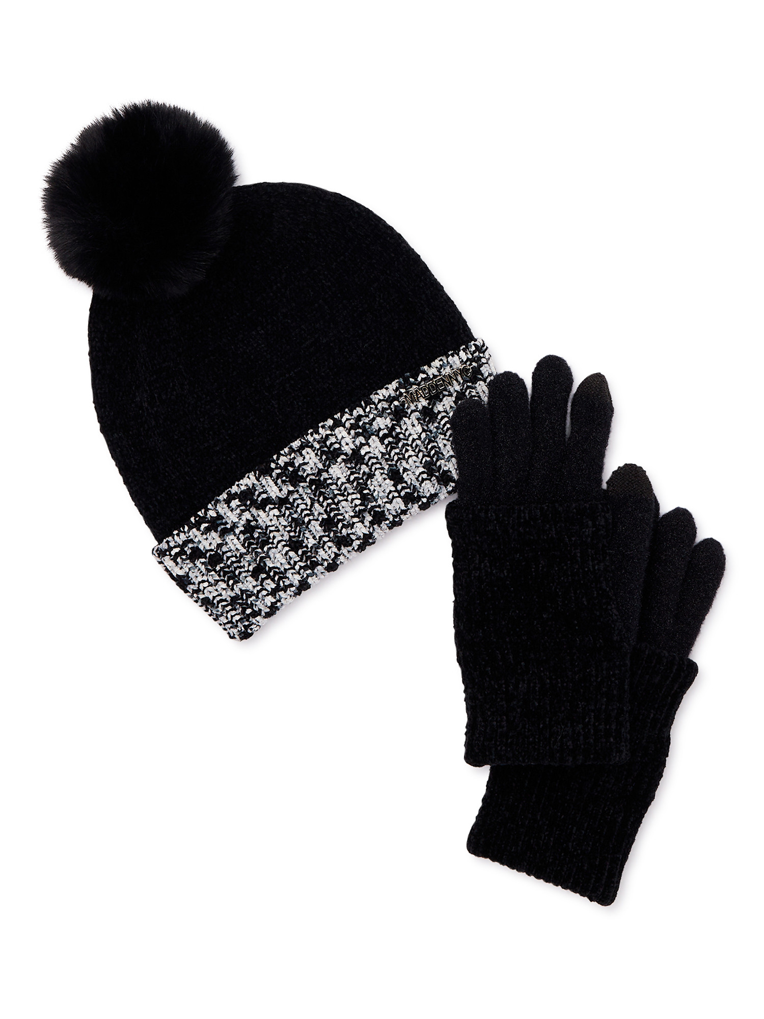 Madden NYC Women's Chenille Beanie and Cuffed Gloves, 2-Piece Gift Set - Walmart.com | Walmart (US)