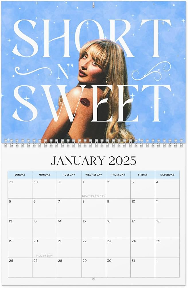 Sabrina Carpenter 2025 Wall Calendar | Amazon (US)