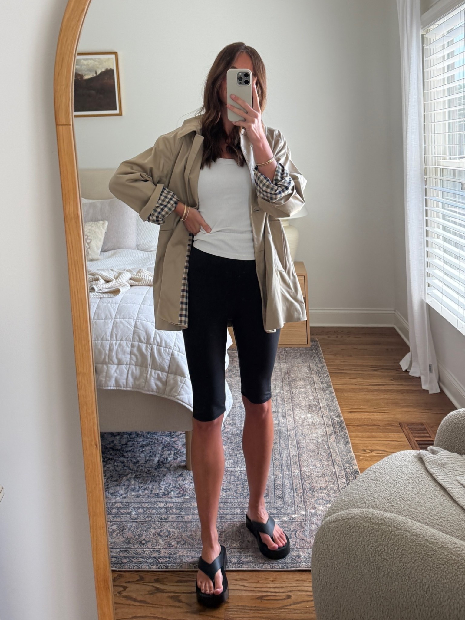 Trench coat and black knee high capris

#LTKdayinmylife #LTKgrwm #LTKmomlife