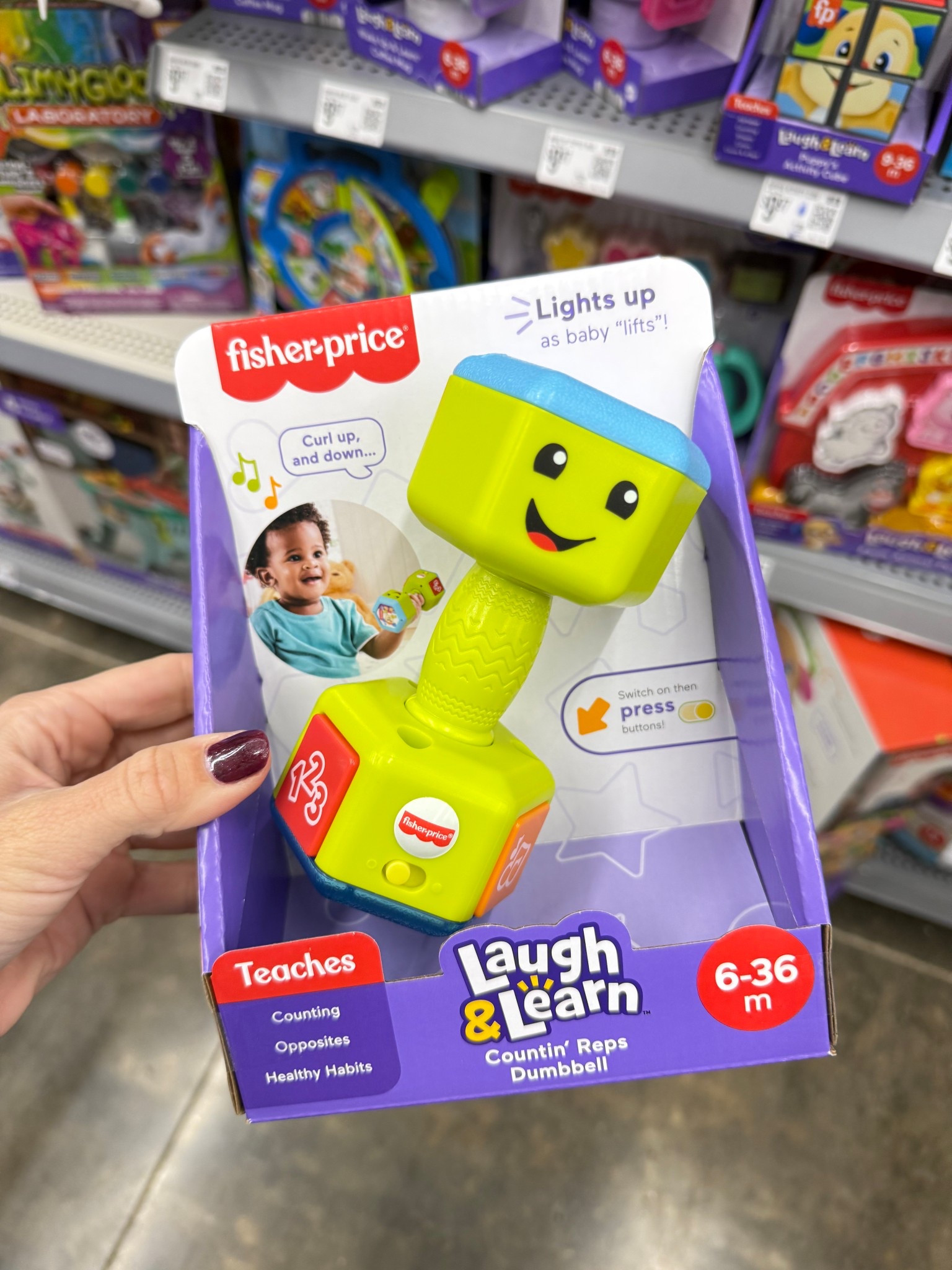 Fisher-Price Laugh & Learn Countin’ Reps Dumbbell Musical Baby Rattle Toy for Unsex Infant & Toddler

#LTKGiftGuide #LTKHoliday #LTKKids