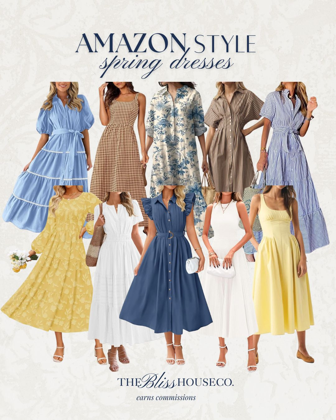 A roundup of the prettiest spring dresses from Amazon in soft florals, classic stripes, and easy everyday silhouettes. 💙🌼

Amazon spring dresses, spring dress outfit ideas, casual dresses women, amazon fashion finds, floral spring dresses, midi dress outfit, affordable dresses amazon, feminine dress outfits, everyday dresses women, spring outfit ideas women, cottage style dresses, classic dress styles, amazon clothing haul, spring wardrobe essentials, cute dresses amazon, Easter, hosting, parties, style inspo. 

 #LTKootd #LTKSeasonal