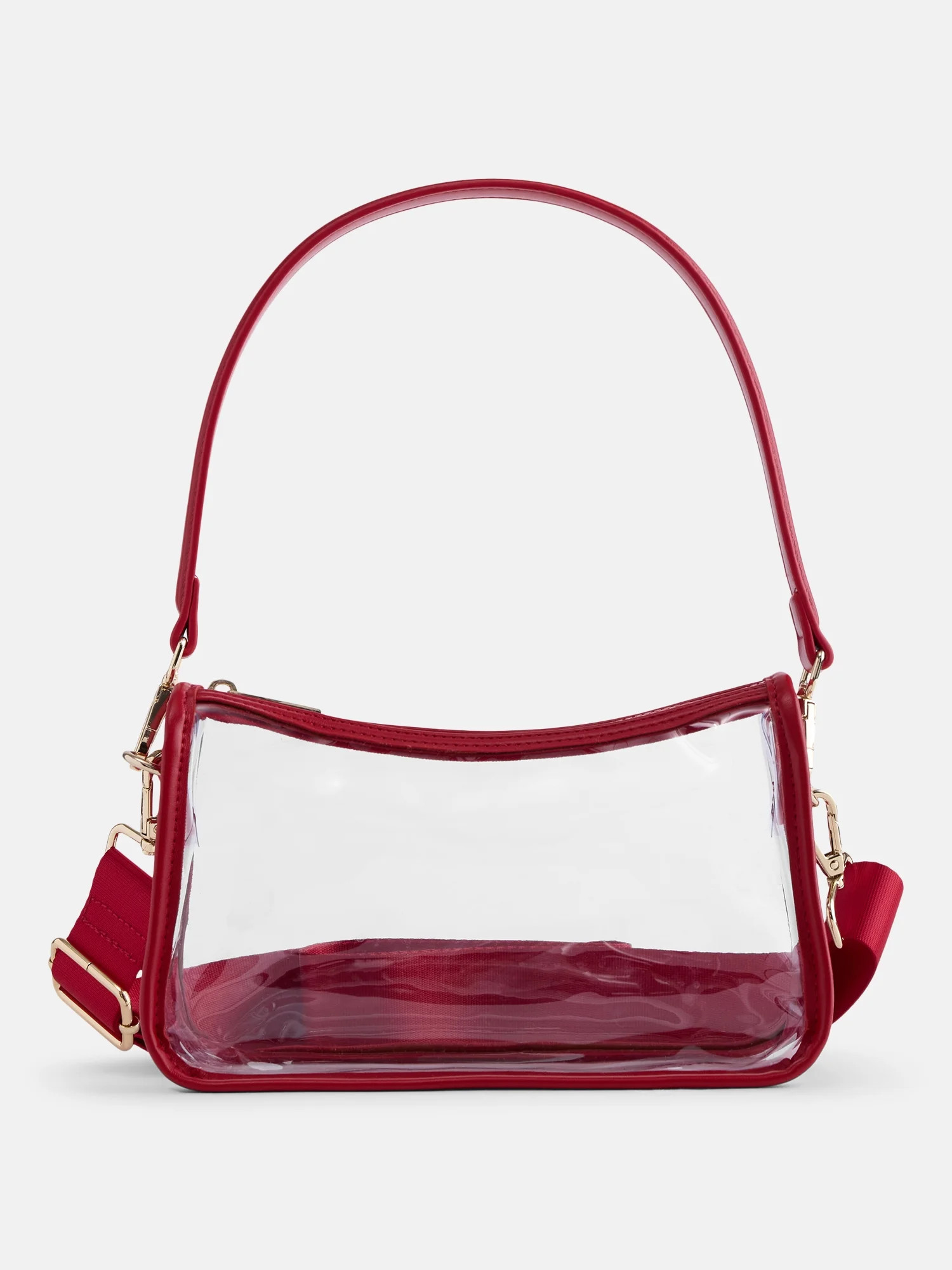 No Boundaries Women's Game Day Clear Mini Shoulder Bag, Red - Walmart.com | Walmart (US)
