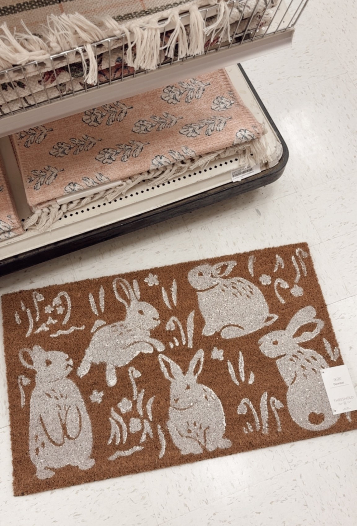 This bunny door mat would be so cute layered over another rug at the front door. Spring porch. Easter. 

#LTKSeasonal #LTKHome