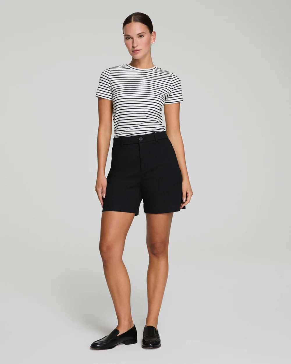 SPANX® Cotton Crewneck Tee, Stripe | Spanx