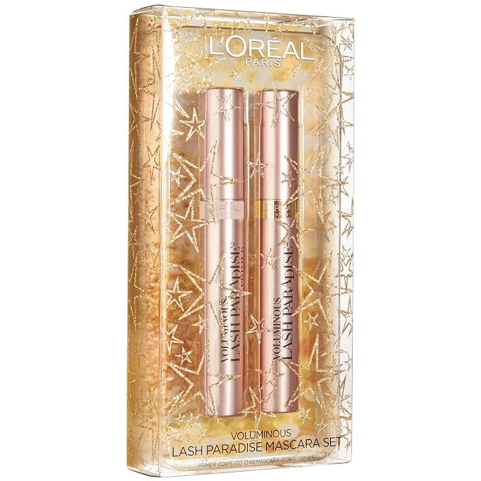L'Oreal Paris Voluminous Lash Paradise Lash Primer & Mascara Holiday Kit, Thickens Lashes and Hel... | Amazon (US)