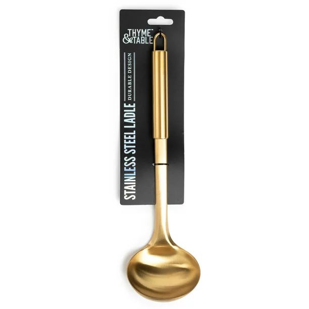 Thyme & Table High Carbon Stainless Steel Kitchen Ladle With Ergonomic Handle | Walmart (US)