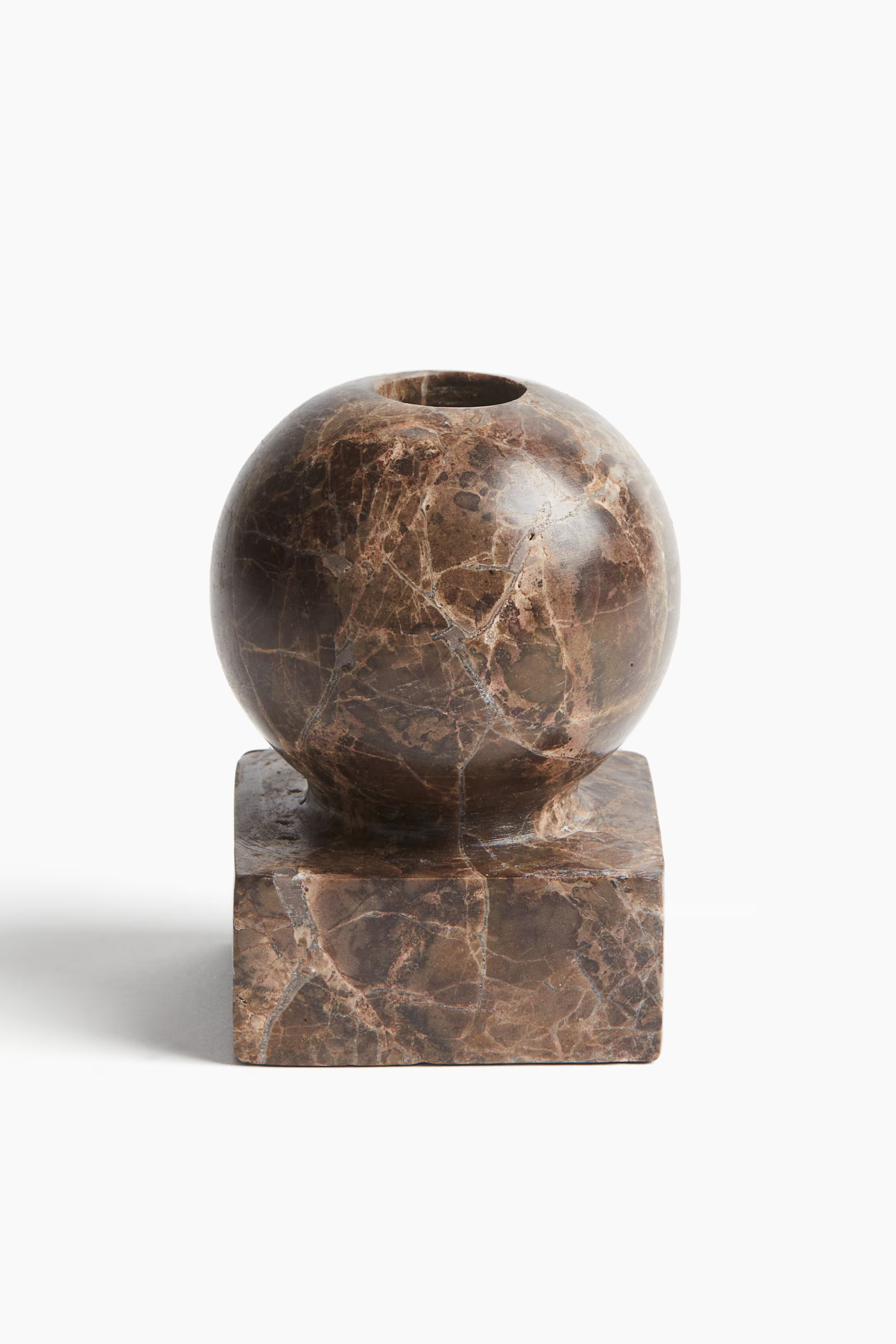 Marble Candlestick - Brown - Home All | H&M US | H&M (US + CA)