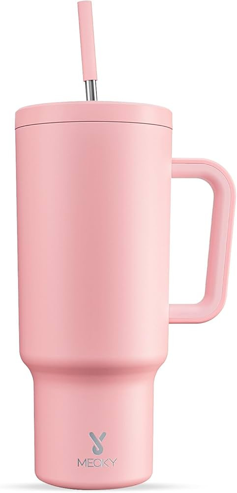 Meoky 40 oz Tumbler with Handle and Straw, Tumbler with Lid and Straw, Insulated Stainless Steel ... | Amazon (UK)