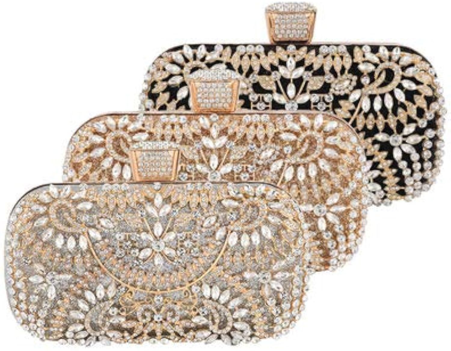 DA BODAN Womens Sparkly Rhinestone Sequin Glitter bag Clutch Evening Handbag Shoulder Bags Purse for | Amazon (US)