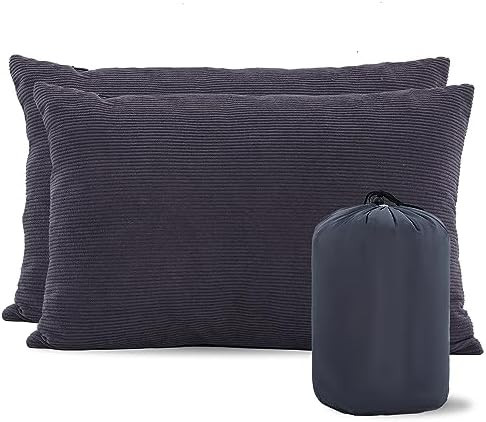 MOON LENCE Camping Pillows 2 Pack, Compressible Camp Pillow with Washable Cover & Carry Bag, Plus... | Amazon (US)