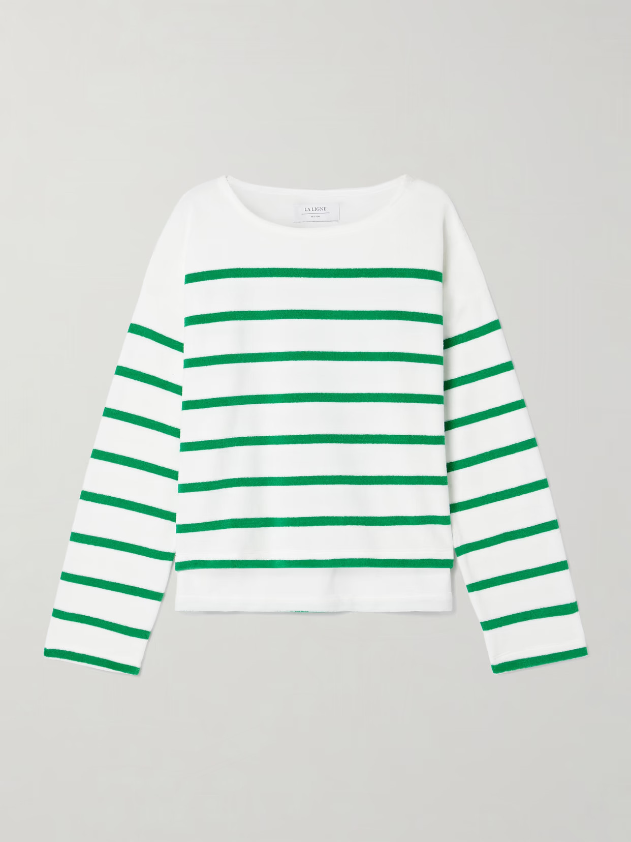 La Ligne - Breton Striped Cotton-blend Terry Top - White | NET-A-PORTER (US)