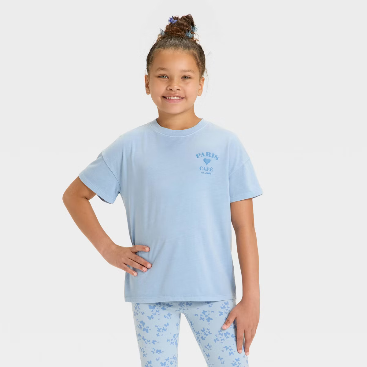 Girls' Short Sleeve Knit Oversized Graphic T-Shirt - Cat & Jack™ | Target