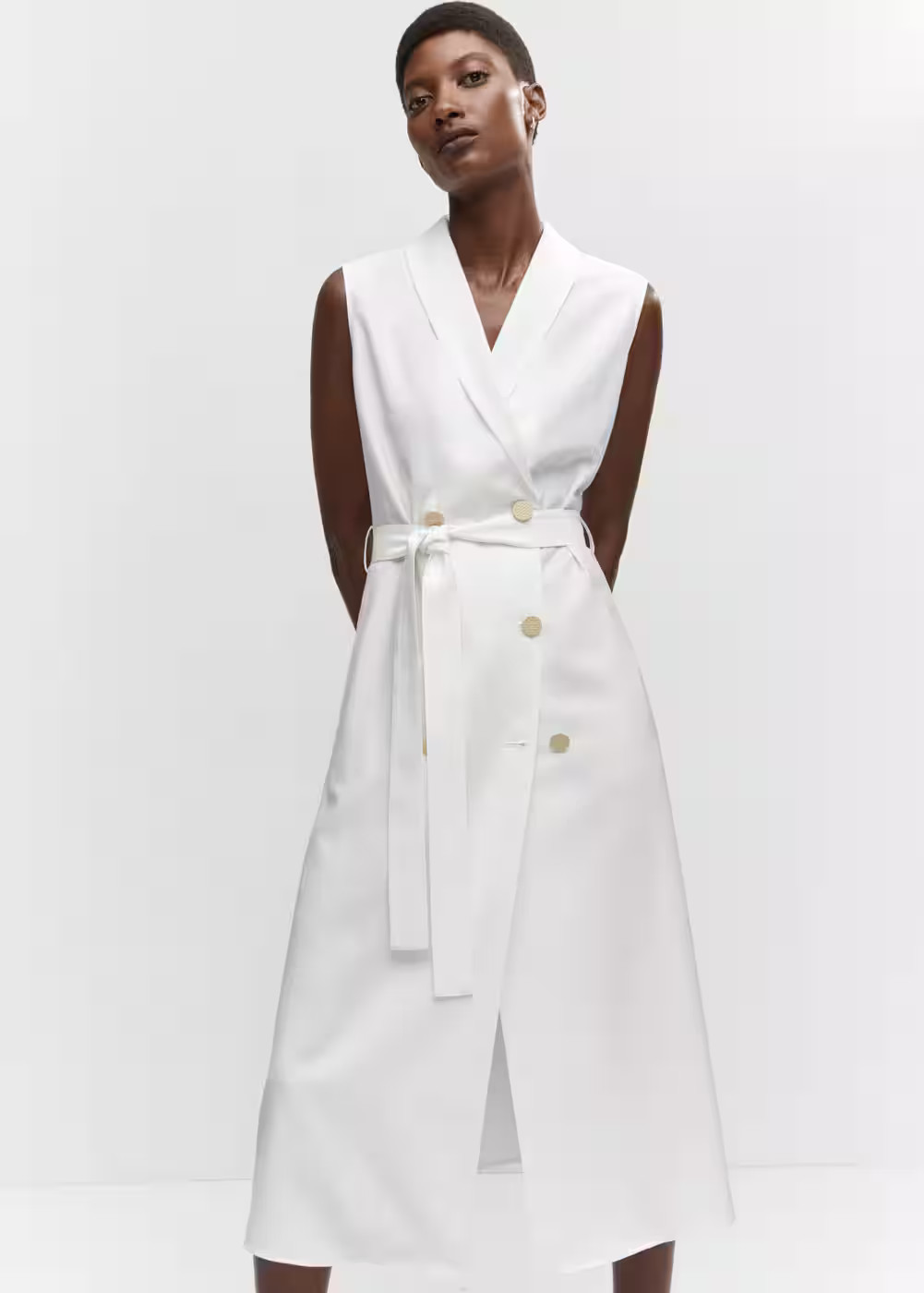 Buttoned wrap dress | MANGO (UK)