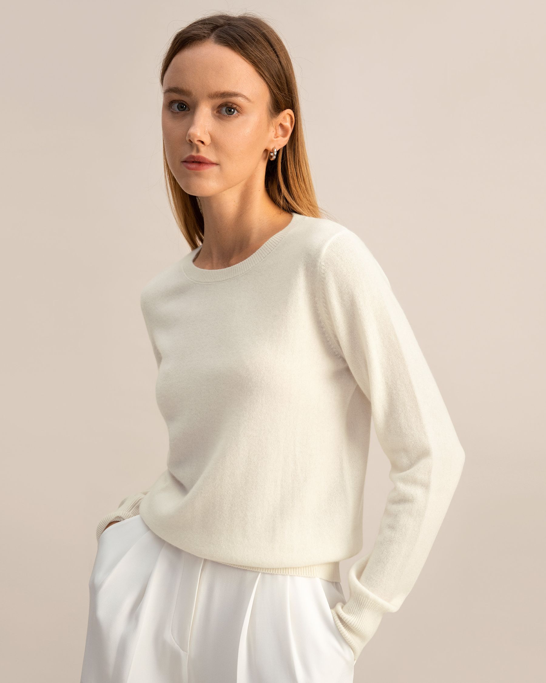 Baby Cashmere Crewneck Sweater | LilySilk