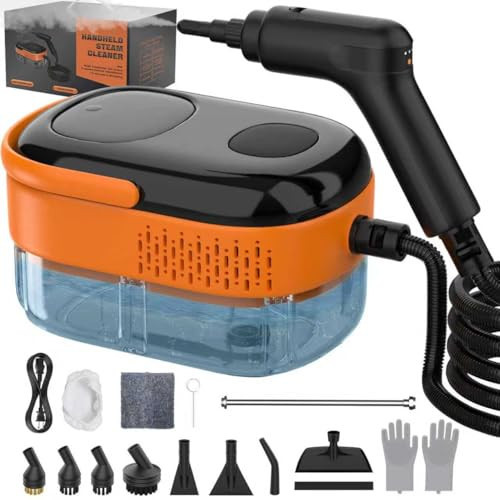 Koutop Steam Cleaner for Home & Car-Portable Handheld Steamer for Cleaning with 3-Level Handle, 15s Heat-Up, Large Tank, 16 Accessories - Clean Grease, Grout, Tile, Floor, Couch, Dirt, Furniture | Amazon (US)