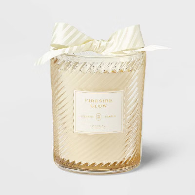 Swirled Glass Fireside Glow Jar Candle 20oz - Threshold™ | Target