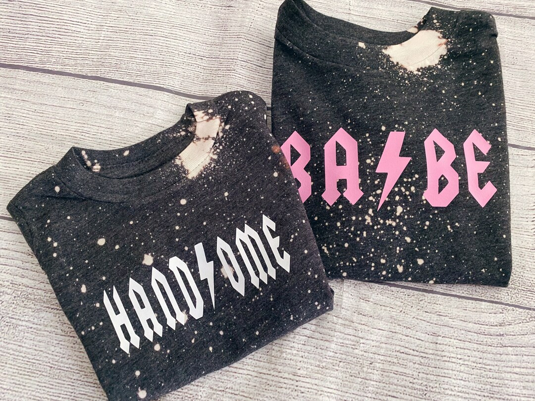 Toddler bleached shirt - Babe - Handsome - Kids Shirts - Distressed Shirt - Acid Wash - Kids Clot... | Etsy (US)
