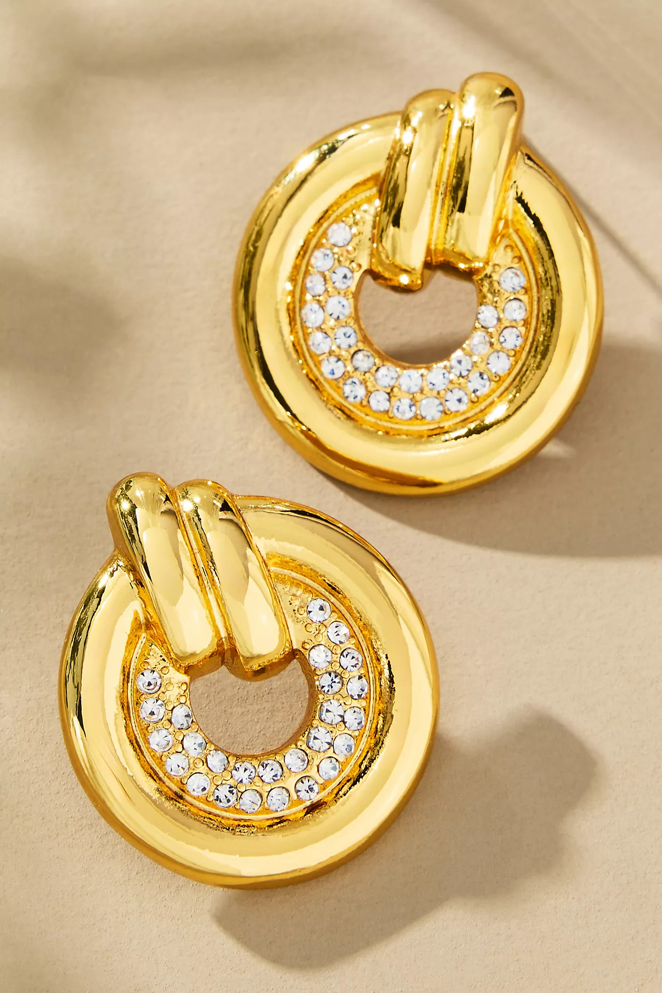 Round Crystal Drop Earrings | Anthropologie (US)