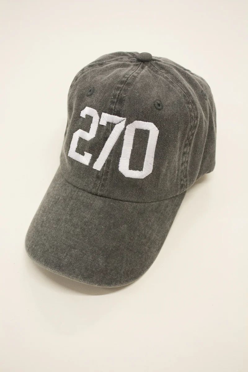 270 Embroidered Baseball Cap | The Pink Lily Boutique