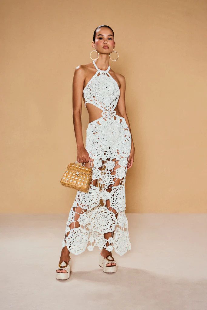 ACCALIA CROCHET GOWN - OFF WHITE | Cult Gaia - US