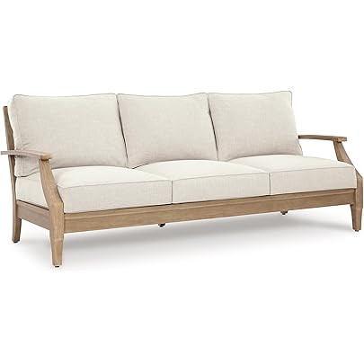 Outdoor Eucalyptus Wood Patio Sofa | Amazon (US)
