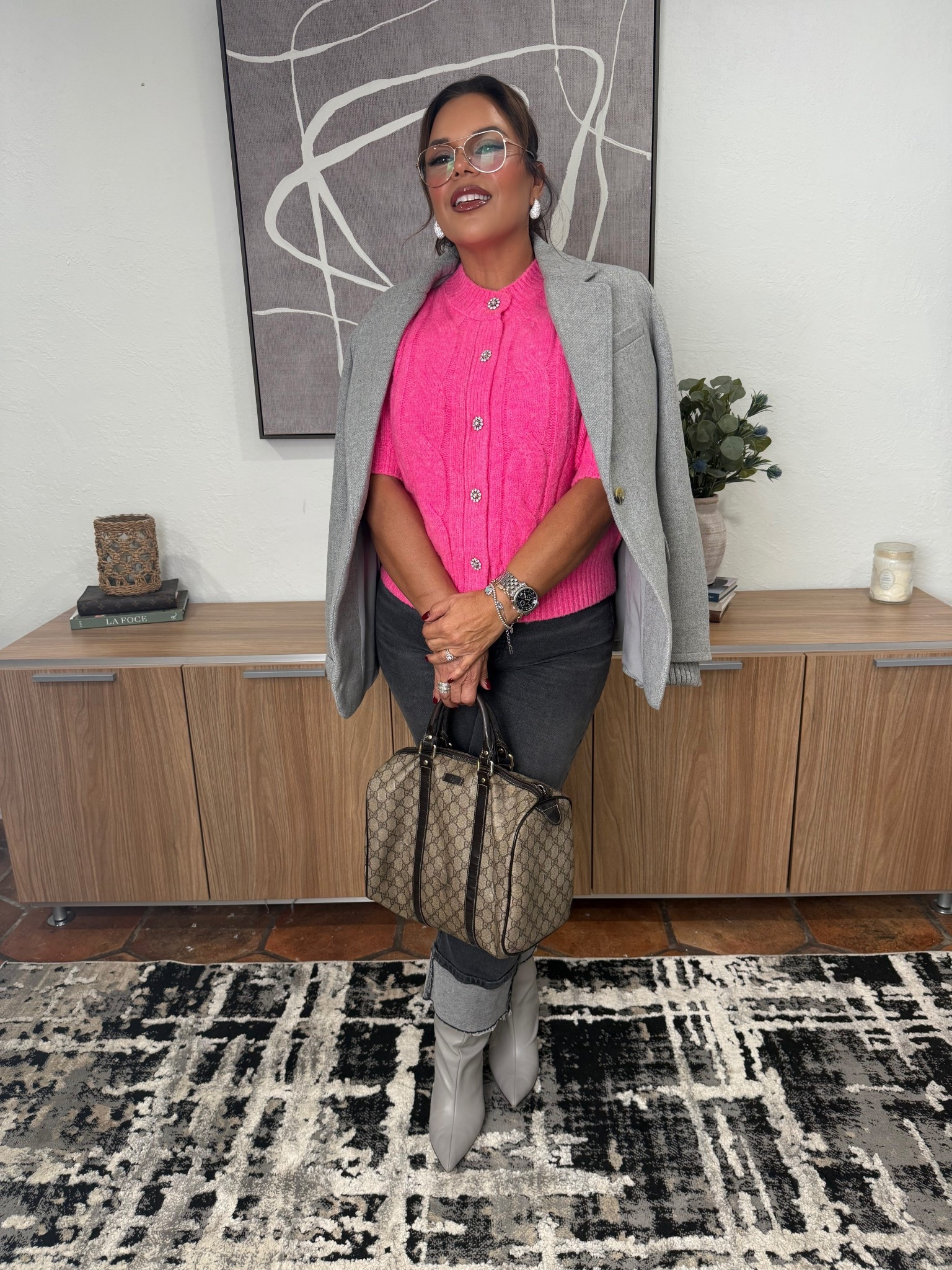 I love this coat from #walmart! It looks so expensive for a fraction of the price! The sweater has rhinestone buttons that elevate the look  and the cuffed jeans add a touch of style to the outfit.
Coat: size L
Sweater: size M
Jeans: size 8

#LTKStyleTip #LTKootd #LTKFindsUnder50