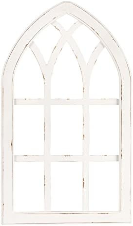 Amazon.com: Ka Home Cathedral Arch Wall Decor Window - Rustic Window Frame for Farmhouse, Vintage... | Amazon (US)