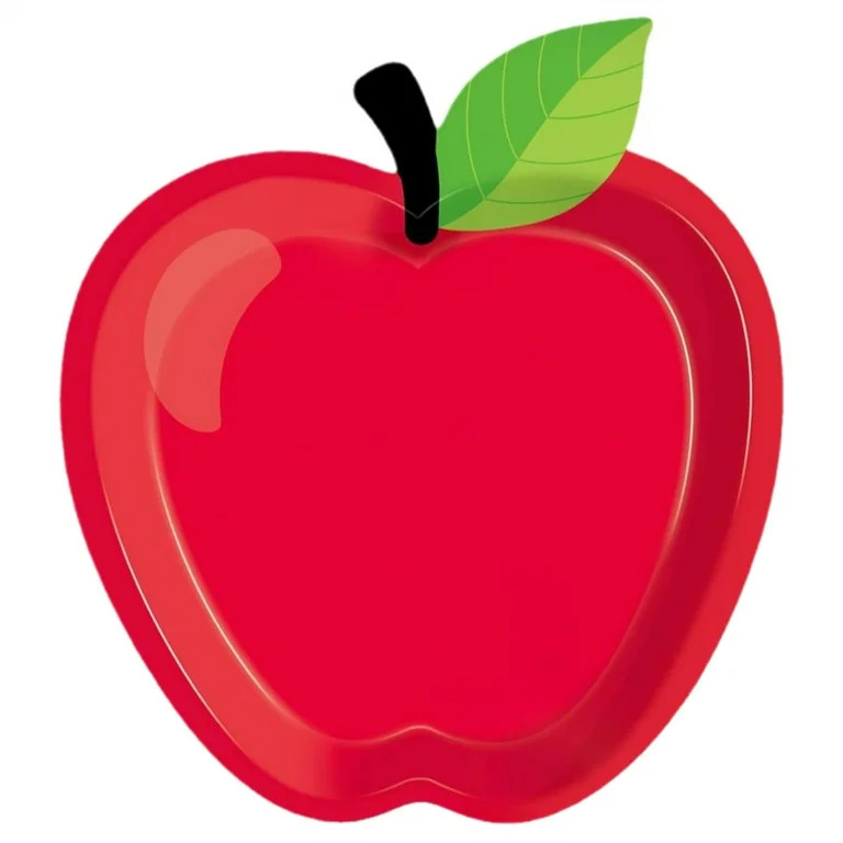 Mbxm 24Pcs-Disposable Apple Paper Plates,24Pcs Red Paper Plates Decorations Back To School Paper ... | Walmart (US)