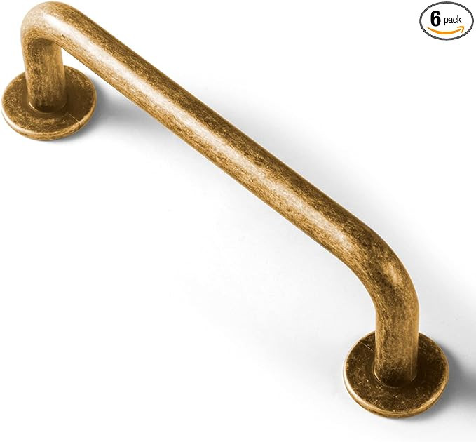 Goo-Ki 6 Pack Cabinet Hardware Antique Brass Kitchen Drawer Pulls - 3.8" Hole Antique Bronze Cabi... | Amazon (US)