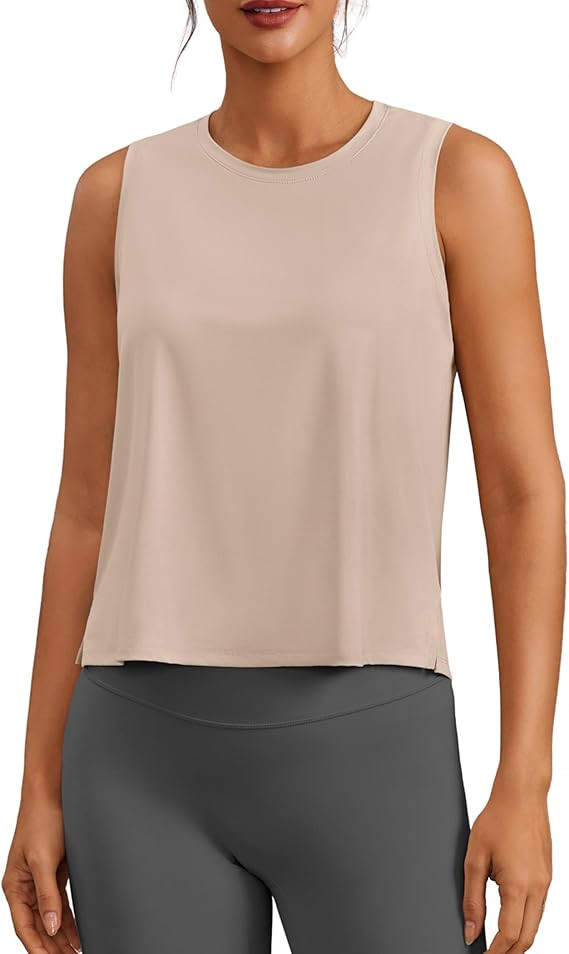 PINSPARK Ice Silk Workout Tank Tops for Women UPF50+ Quick Dry Cropped Tops for Gym Running Pilat... | Amazon (US)