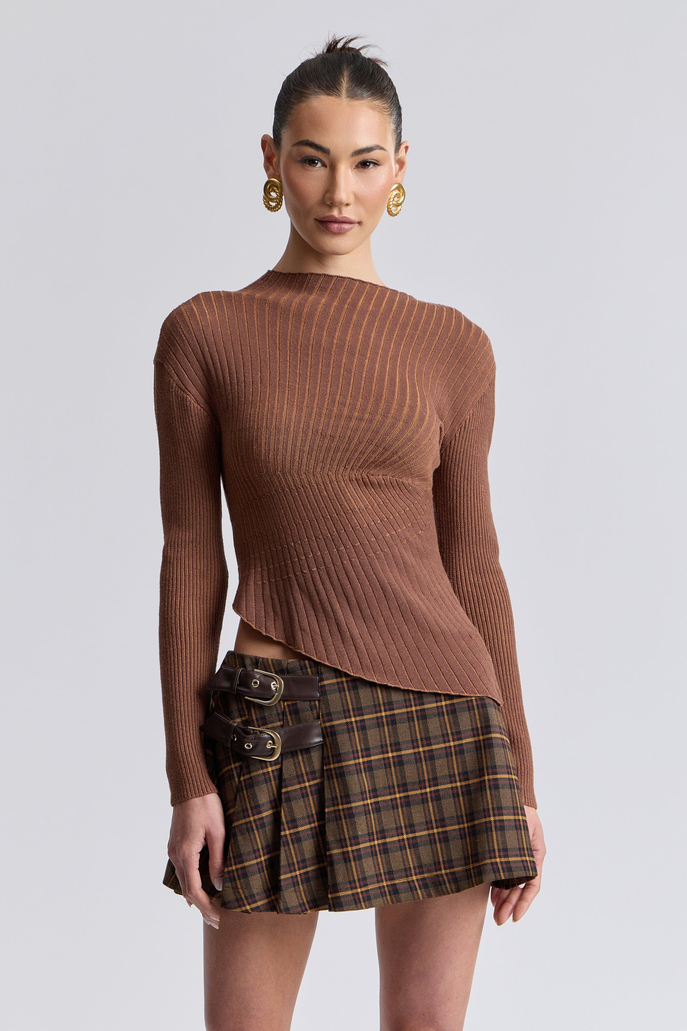 Radial Knit Asymmetric Sweater | Avec Les Filles