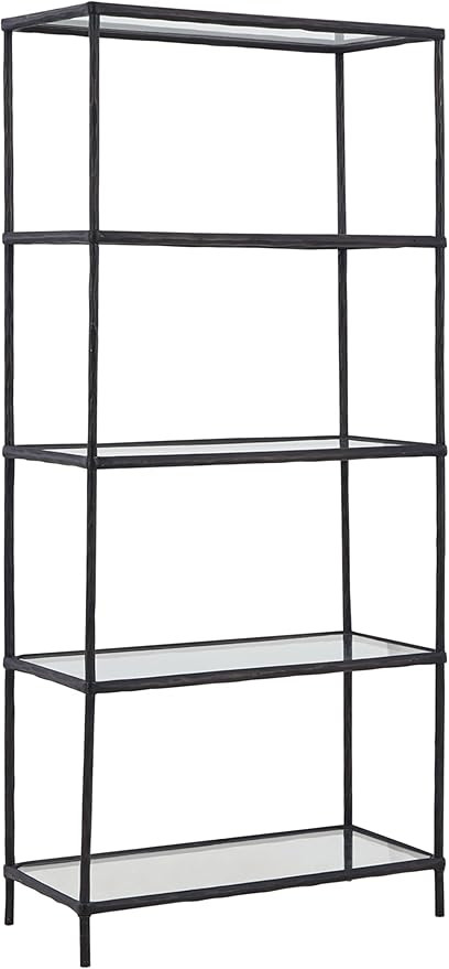Signature Design by Ashley Ryandale Modern 5 Shelf Bookcase, Antique Black | Amazon (US)