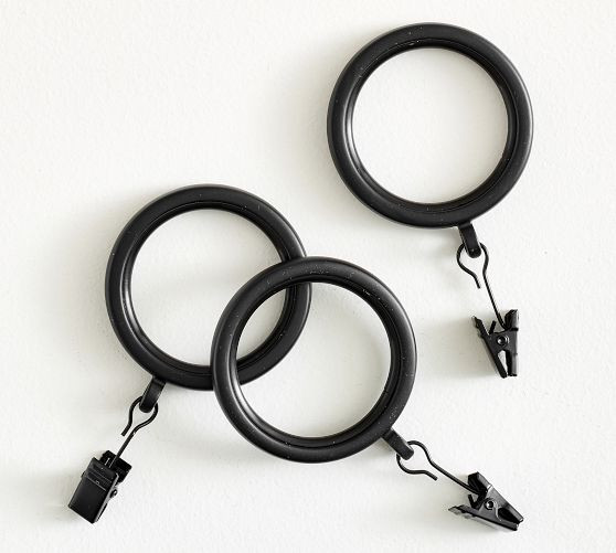 Slim Quiet-Glide Curtain Clip Rings - Set of 10 | Pottery Barn (US)