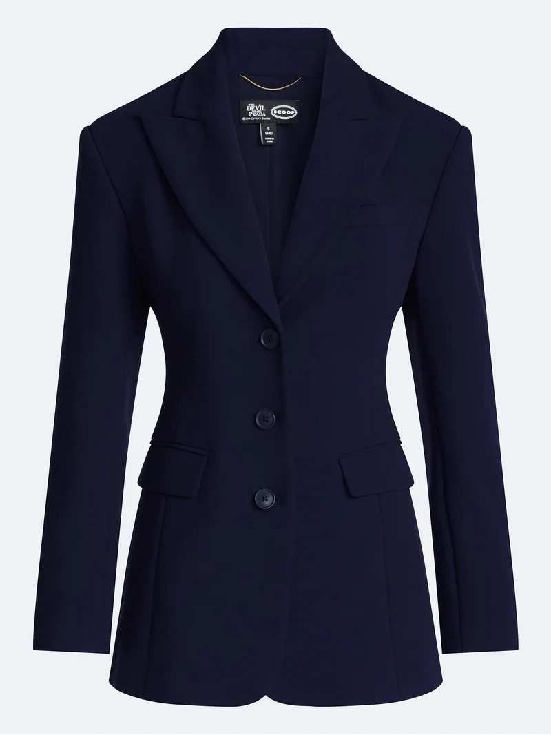 Devil Wears Prada Scoop Collection Women's and Women’s Plus Single Breasted Blazer, Sizes XS-4X | Walmart (US)