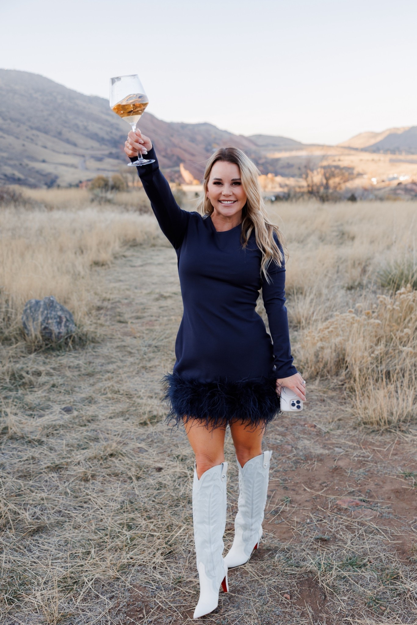 Holiday outfit, holiday dress, knee-high, white boots, knee-high Cream, boots, family, photo outfit info, navy blue cocktail dress


#LTKHoliday #LTKOver40 #LTKSeasonal