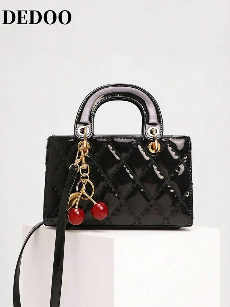 Dedoo 2025 New Arrival Women's Petite Luxury Handbag, Fashionable Lightweight, Bestselling Diamond Embroidered Tote Bag, Satchel Shoulder Crossbody Bag, Suitable For Spring/Summer Vacation, Campus Life, Daily Commute, Christmas Gift, Party And Bridal | SHEIN