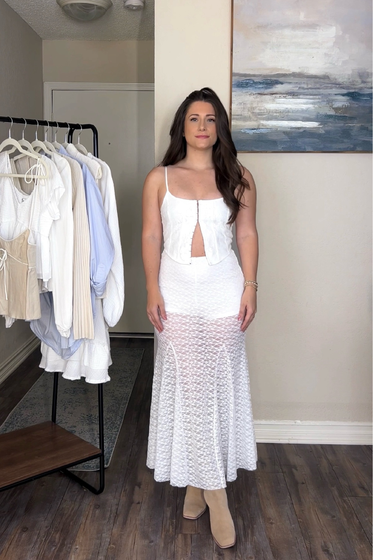 Country concert outfit 
Lace maxi skirt 
Lace corset tank 

#LTKfindsunder50 #LTKFestival #LTKstyletip