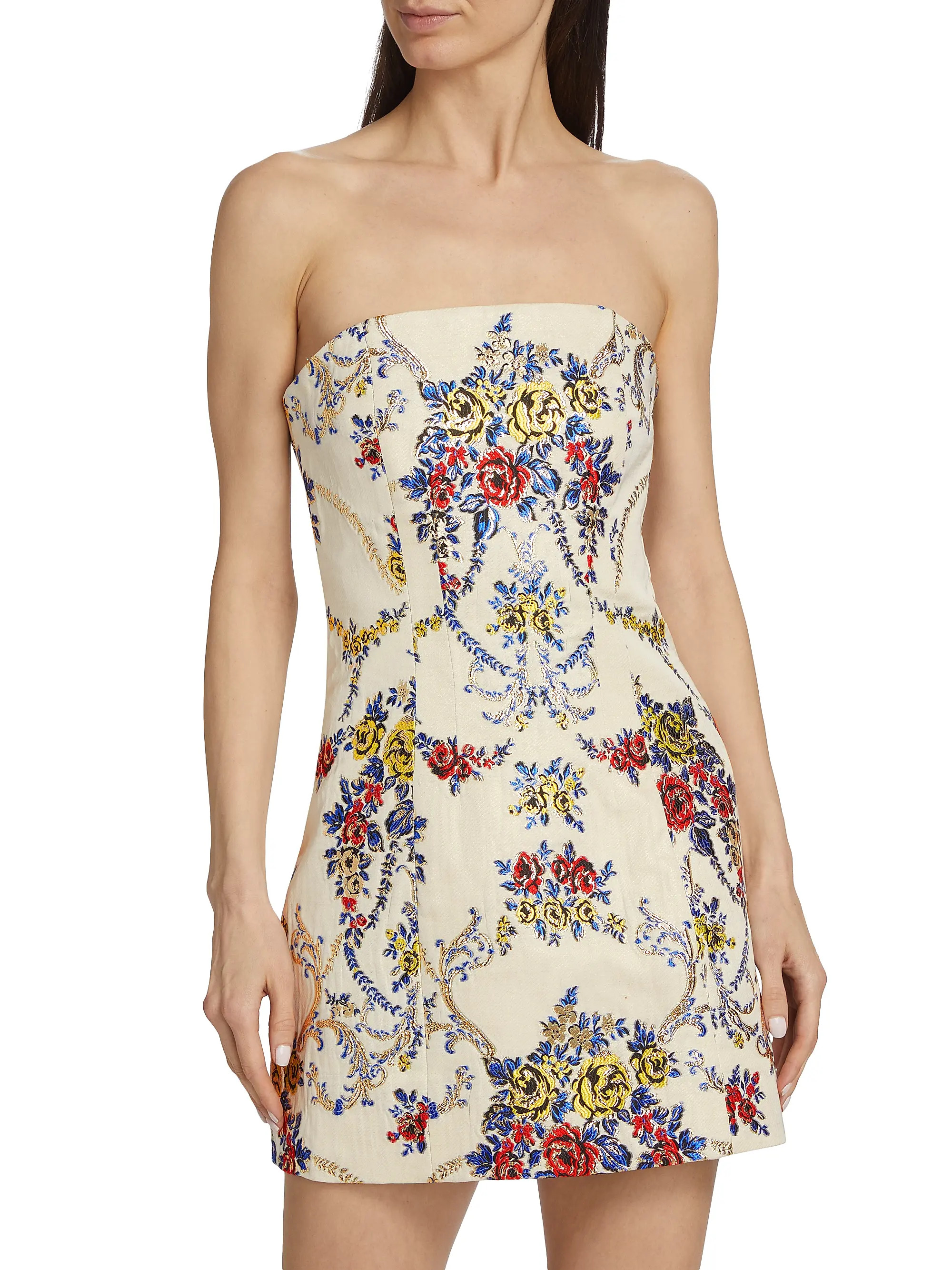 Alice + OliviaVelia Floral Jacquard MinidressRating: 5 out of 5 stars1 | Saks Fifth Avenue