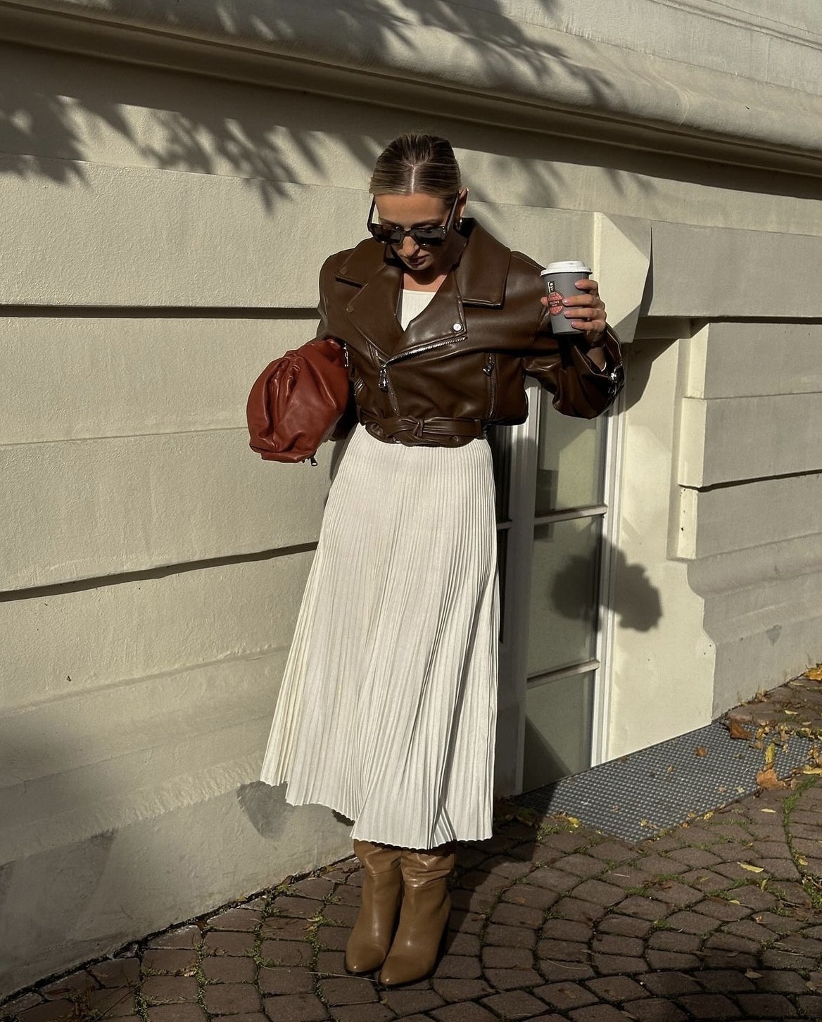 white maxi dress & leather jacket 🤍

#LTKstyletip #LTKCyberSaleDE #LTKeurope