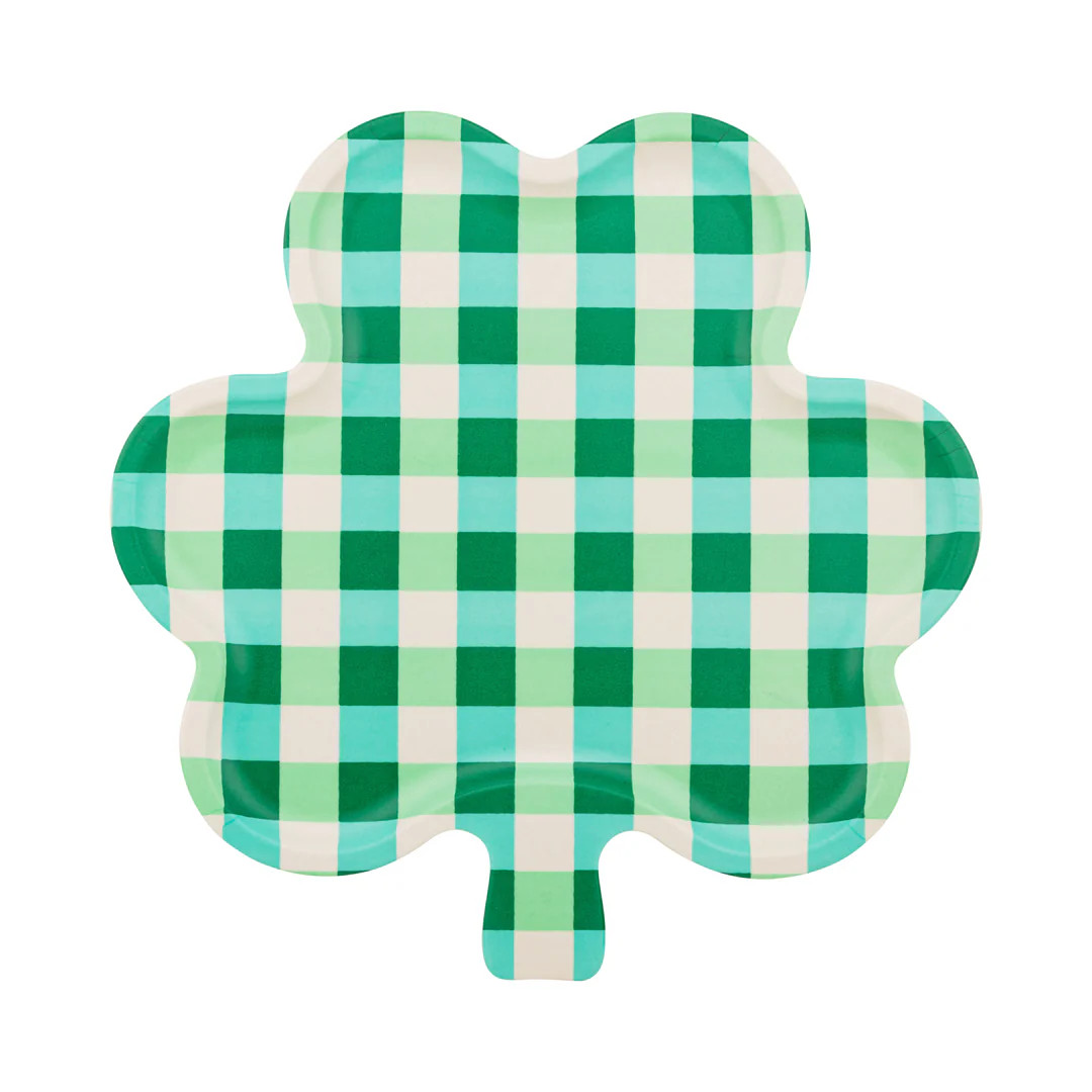 Gingham Shamrock Bamboo Tray | My Mind's Eye