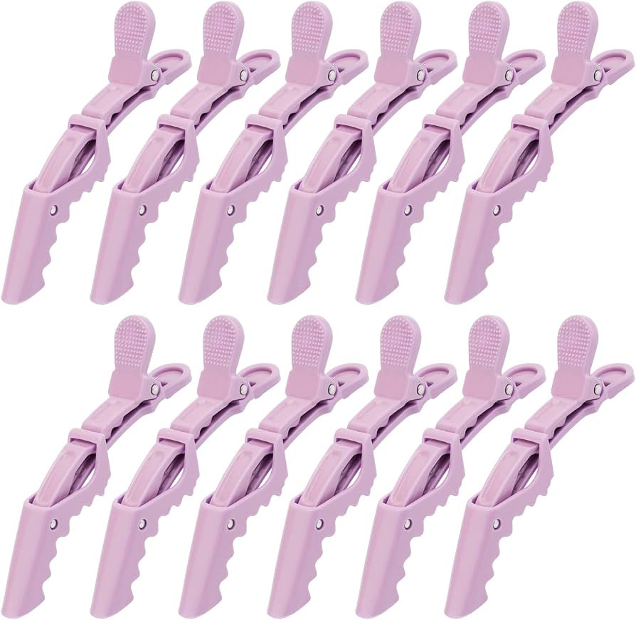 12Pcs Purple Alligator Hair Clips for Styling and Sectioning - Professional Salon Clips, Hair Acc... | Amazon (US)