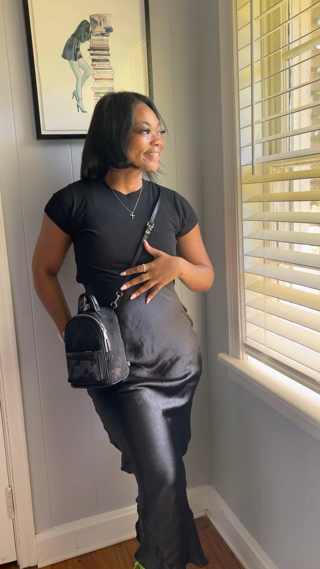 All Black Slip Dress Outfit

#LTKstyletip #LTKFind #LTKworkwear