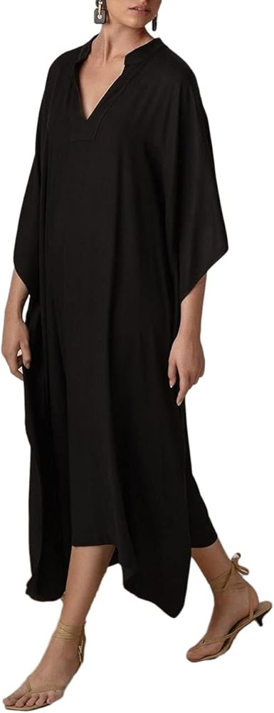 Bsubseach Women Kaftan Dresses Caftan Loungewear Maxi Dress Swimsuit Cover Up Beachwear | Amazon (US)