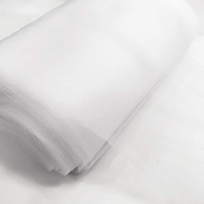 54" by 40 Yards (120 ft) Fabric Tulle Bolt for Wedding and Decoration (White) | Amazon (US)