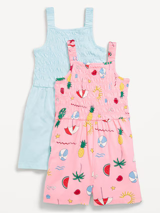 Sleeveless Smocked Romper 2-Pack for Girls | Old Navy (US)