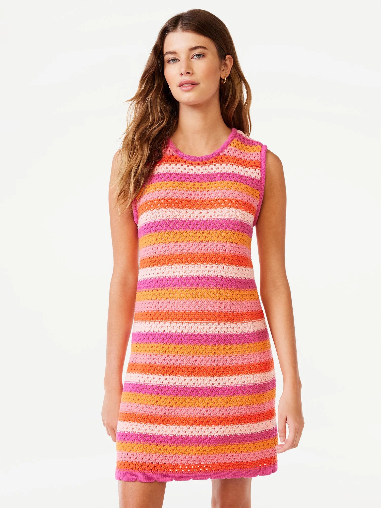 Free Assembly Women's Sleeveless Crochet Mini Dress, Sizes XS-XXXL | Walmart (US)