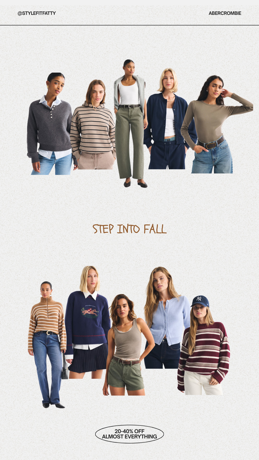 Step into Fall with Abercrombie! 20-40% off almost everything plus clearance is an additional 20% off!! Love these fall wardrobe staples. #afsale #fallsale #abercrombiesale 

 #LTKootd #LTKSeasonal #LTKSaleAlert