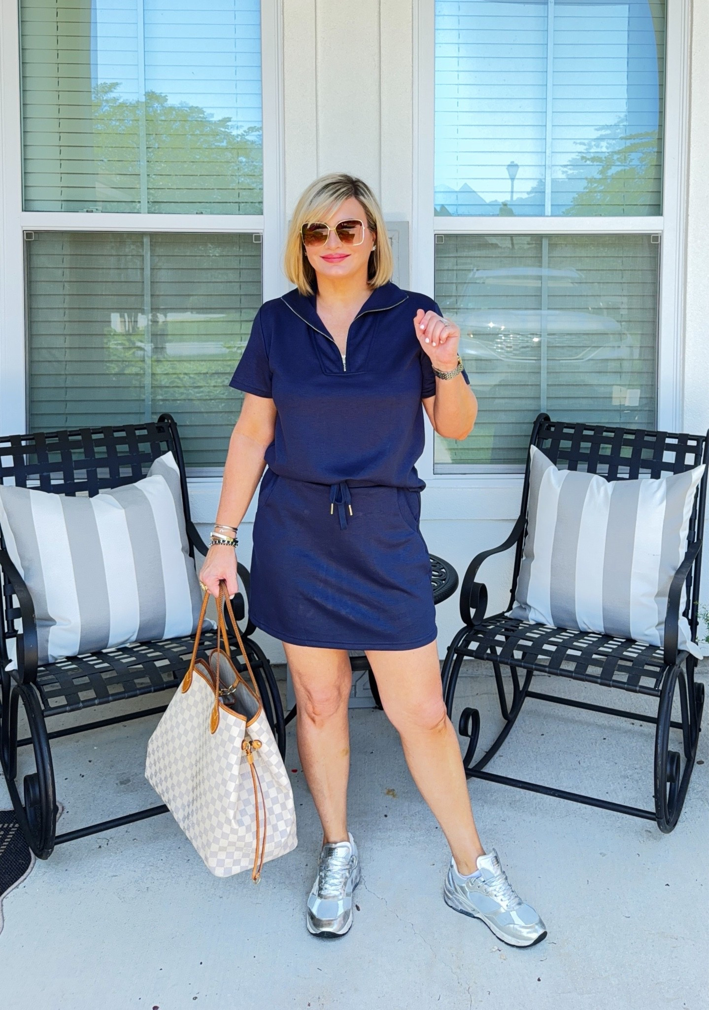 This Amazon set is one of those outfits that makes getting dressed so easy. Polished enough to look put together, comfortable enough to wear all day, and perfect for everything from errands to casual lunch plans. I paired it with silver sneakers and a classic tote for that sporty-chic look I always gravitate toward lately. 🤍

Amazon fashion, Amazon set, matching set, two piece set, Amazon lounge set, sporty chic outfit, casual chic style, over 40 fashion, women over 40 style, classic casual outfit, elevated casual, travel outfit, airport outfit, tennis inspired outfit, casual summer outfit, Amazon activewear dress, sporty dress outfit, silver sneakers, everyday style, chic Amazon finds, comfortable outfit, navy outfit, athleisure style, effortless style, classic style, Amazon outfit ideas, easy summer outfit, weekend outfit, polished casual look

#LTKootd #LTKmomlife #LTKOver40