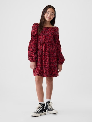 Kids Puff Sleeve Corduroy Dress | Gap (US)