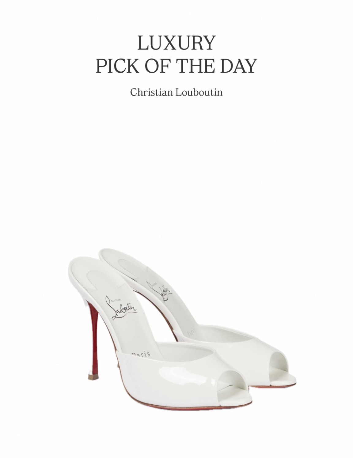 A simple white mule is perfect for summer and these are perfect - style with a chic satin midi skirt or cropped trousers 
* Fit true to size

#christianlouboutin #mytheresa

#LTKeurope #LTKuk #LTKluxury